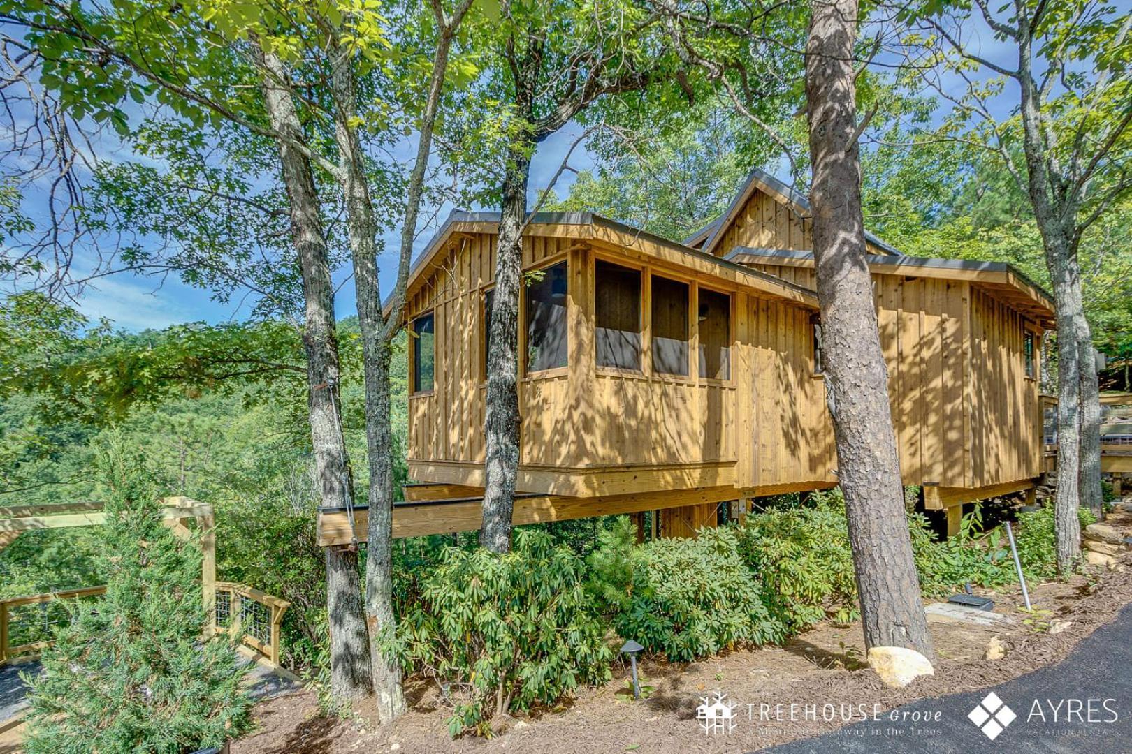 The Blackjack Oak In Treehouse Grove At Norton Creek Gatlinburg Eksteriør billede